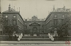 The Collège de France in Paris, where the initial debate took place