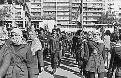Palestinian Fatah fighters in Beirut in 1979