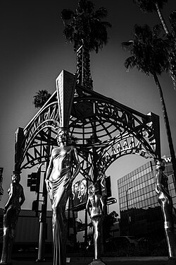 The Four Ladies of Hollywood sculpture on Hollywood Boulevard in 2018