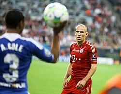 Robben during the 2012 Champions League final against his former club Chelsea