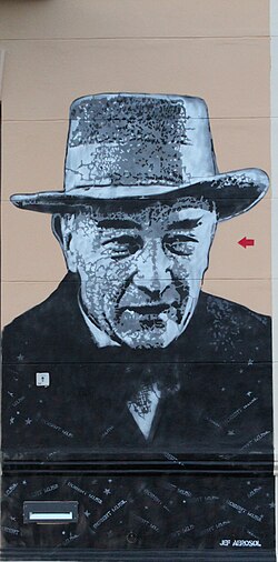 depiction of Robert Musil in Musil-Haus, Klagenfurt