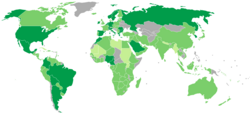 Countries qualified for the 1994 FIFA World Cup are shown in dark green