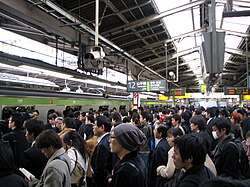 Rush hour at Shinjuku Station, Tokyo