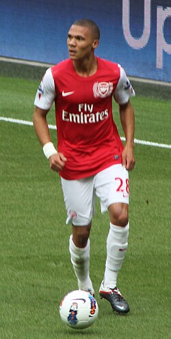 Gibbs playing for Arsenal in 2011