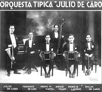Julio de Caro (left) and his orchestra, c.1925