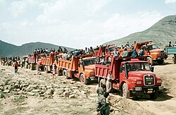 Iraqi Kurds fleeing to Turkey shortly after the war