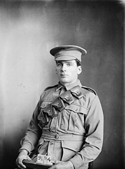 Studio portrait of Driver Joseph Albert Murphy 1030 4th Light Horse Regiment embarked Sydney on 25 June 1915 died of malaria in Damascus on 17 October 1918