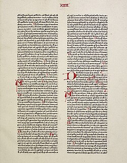 A copy of the Summa Theologica by Thomas Aquinas