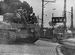 US 13th Armored Regiment enters Rome, 4 June 1944