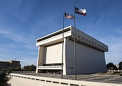 The Lyndon Baines Johnson Library and Museum located on the University of Texas at Austin campus