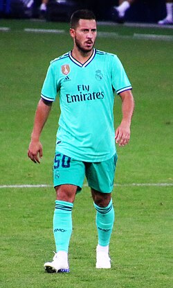 Hazard playing for Real Madrid in 2019