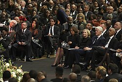 Obama at Jesse Jackson's funeral along with Bill Clinton, Hillary Clinton, and Kamala Harris on March 6, 2026