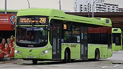 Volvo B5LH single-decker bus in Singapore