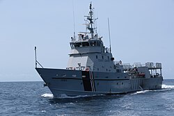 The offshore patrol vessel, MV Doria, used by the Kenya Coast Guard Service (KCGS)