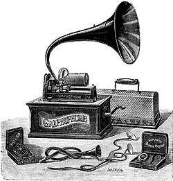 A Columbia type AT cylinder graphophone produced in 1898[5]
