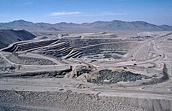 View of Chuquicamata, a large, state-owned copper mine