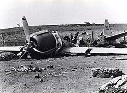 Petty Officer Shigenori Nishikaichi's aircraft ten days after it crashed