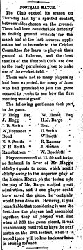 The first football match played in Argentina, as covered by The Standard, June 1867
