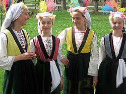 Girls celebrating Lazaruvane from Gabra, Sofia Province