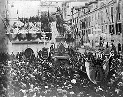 Unveiling of the Gundulić monument in 1893