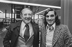 Danny Blanchflower (left) captained Northern Ireland at the 1958 FIFA World Cup, while George Best (right), winner of the 1968 Ballon d'Or, never reached a major international tournament with the team
