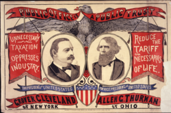Poster President Cleveland and Allen G. Thurman of Ohio (1888)
