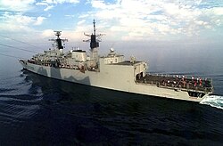 HMS Coventry, which Jones commanded