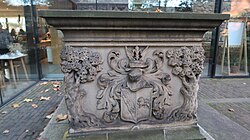 Tomb in the garden of the deconsecrated church of St Mary-at-Lambeth, next to the entrance of Lambeth Palace. London