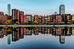 The Charles River in front of Boston's Back Bay neighborhood in 2013