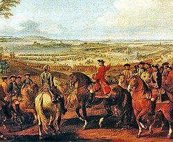 Louis XV and Maurice de Saxe at the Battle of Lauffeldt (2 July 1747)