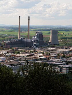 View of the Thermal Power Plant from Wartberg