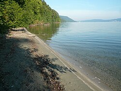 Sandy shore at the Marienschlucht
