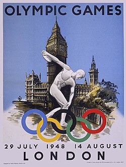 1948 London Summer Olympics poster