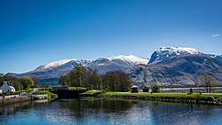 At 4,413 feet (1,345 m), Ben Nevis is the highest peak in Scotland and the British Isles