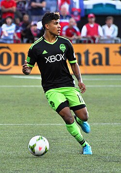 Yedlin playing for Seattle Sounders FC in 2014