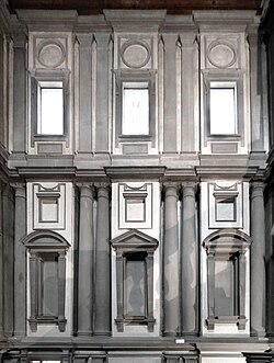 The vestibule of the Laurentian Library in Florence