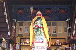 A statue of Guan Yu at Daxiangguo Temple