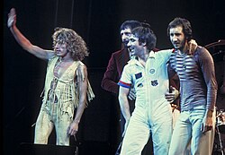 The Who on stage in 1975