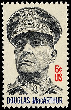 A 1971 MacArthur commemorative postage stamp