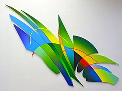 Ray Burggraf, Jungle Arc (1998), acrylic paint on wood