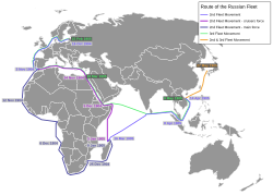 Route of Baltic Fleet