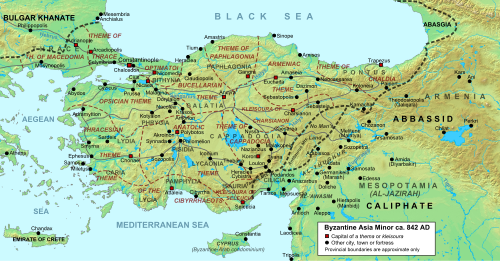 Byzantine Anatolia and the Byzantine-Arab frontier zone in the mid-9th century