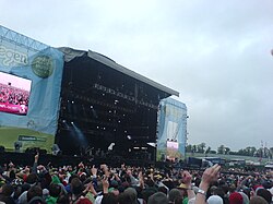 The Main Stage at Oxegen 2006 held at Punchestown Racecourse in County Kildare.