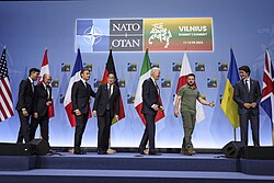 Macron at the NATO Summit in Vilnius on 12 July 2023