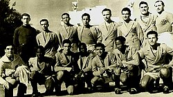 The Morocco national team in 1942 with Larbi Benbarek