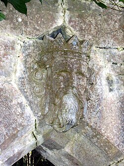 Stone carving of Ruaidrí Ua Conchobair from Cong Abbey