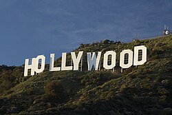 The iconic Hollywood Sign in the Hollywood Hills