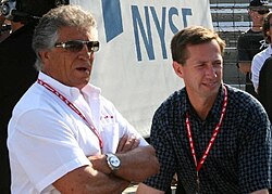 Mario Andretti (left) with his nephew John Andretti (right) at the 2007 Indy 500