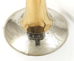 Kruspe Virtuosa tenor trombone bell with Kranz (wreath)