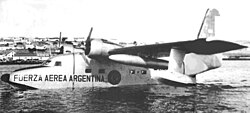 HU-16B of the Argentine Air Force, LADE 1st flight to Port Stanley, 1972